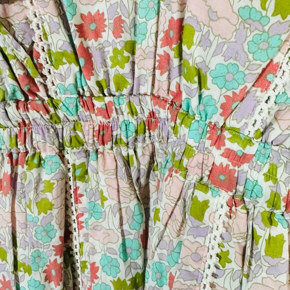LOVE THE LABEL Ines Ivory Floral Ruffle Tiered Dress NWOT Womans XS - Picture 6 of 11